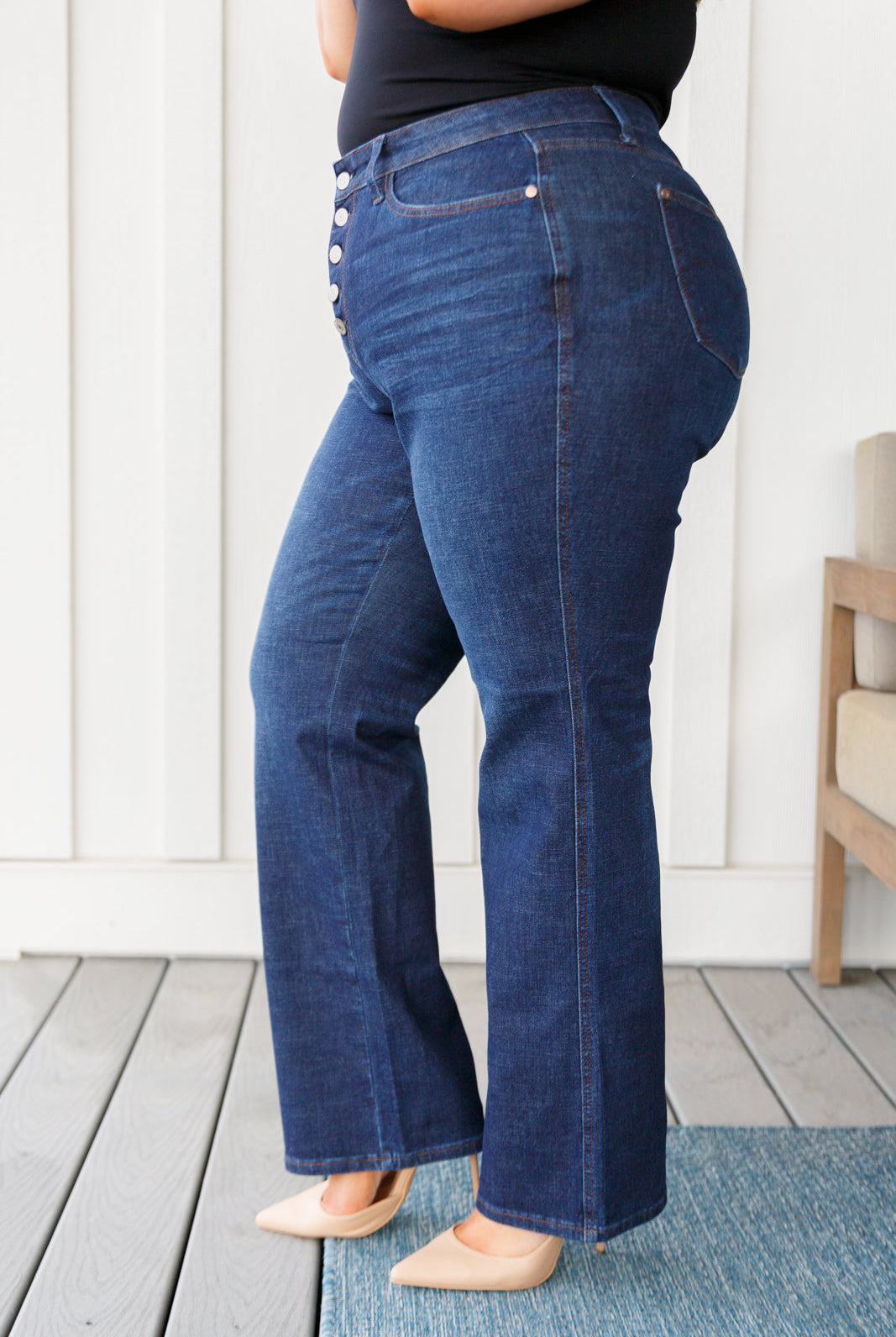 JUDY BLUE Arlo High Rise Button-Fly Straight Jeans-Womens-Krush Kandy, Women's Online Fashion Boutique Located in Phoenix, Arizona (Scottsdale Area)