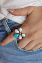 Aurora Blossom Pink Opal & Turquoise Statement Ring S.NO 9.jpeg