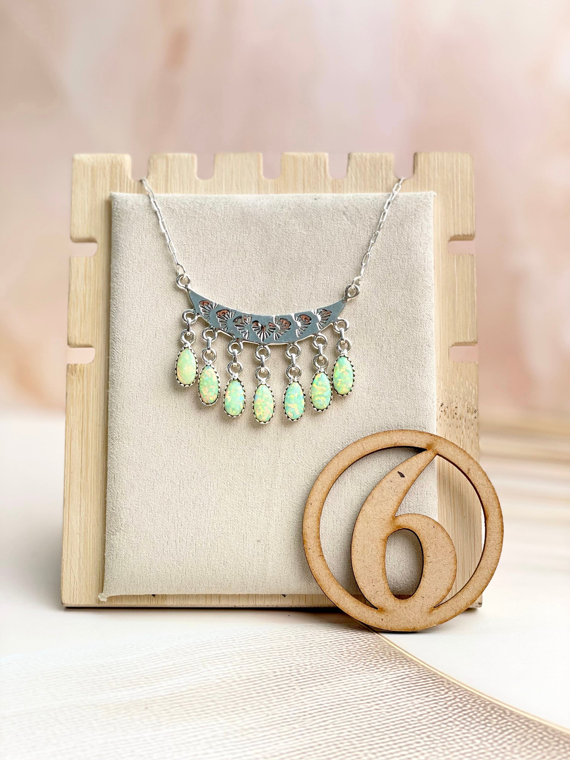 Boho Opal Tassels Necklace Sno 16-Necklaces-Krush Kandy, Women's Online Fashion Boutique Located in Phoenix, Arizona (Scottsdale Area)