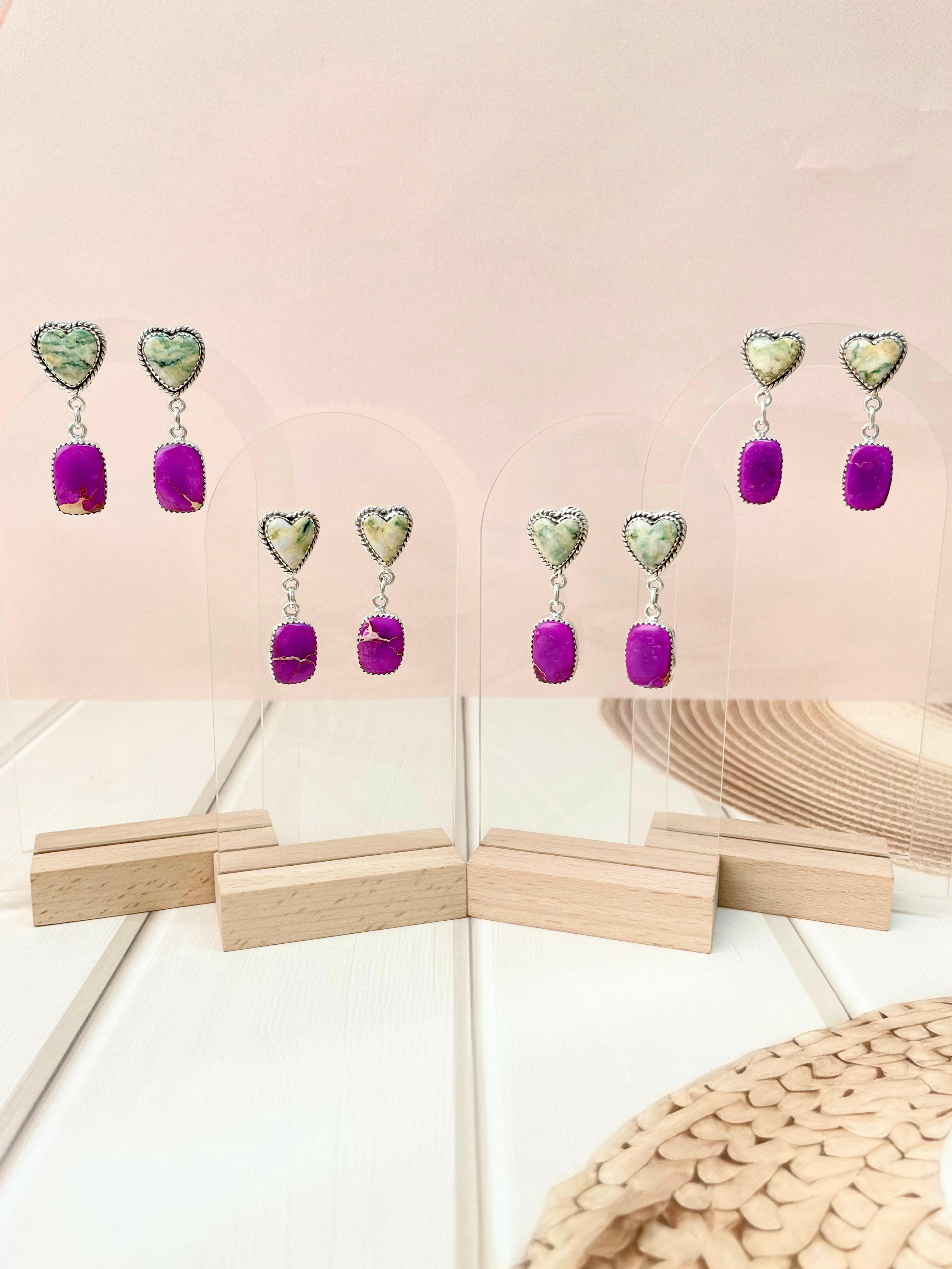 One of a Kind Desert Jasper Slab Earrings-Earrings-Krush Kandy, Women's Online Fashion Boutique Located in Phoenix, Arizona (Scottsdale Area)