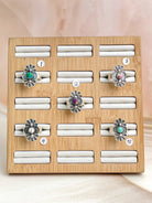 Double Daisy Multi Stone Ring-Rings-Krush Kandy, Women's Online Fashion Boutique Located in Phoenix, Arizona (Scottsdale Area)