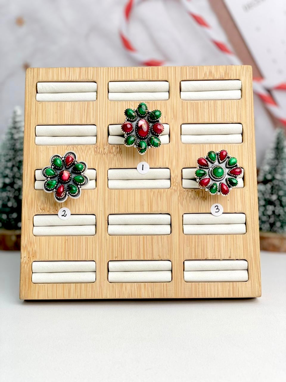 Perfect Holiday Dahlia Stone Cluster Ring-Rings-Krush Kandy, Women's Online Fashion Boutique Located in Phoenix, Arizona (Scottsdale Area)