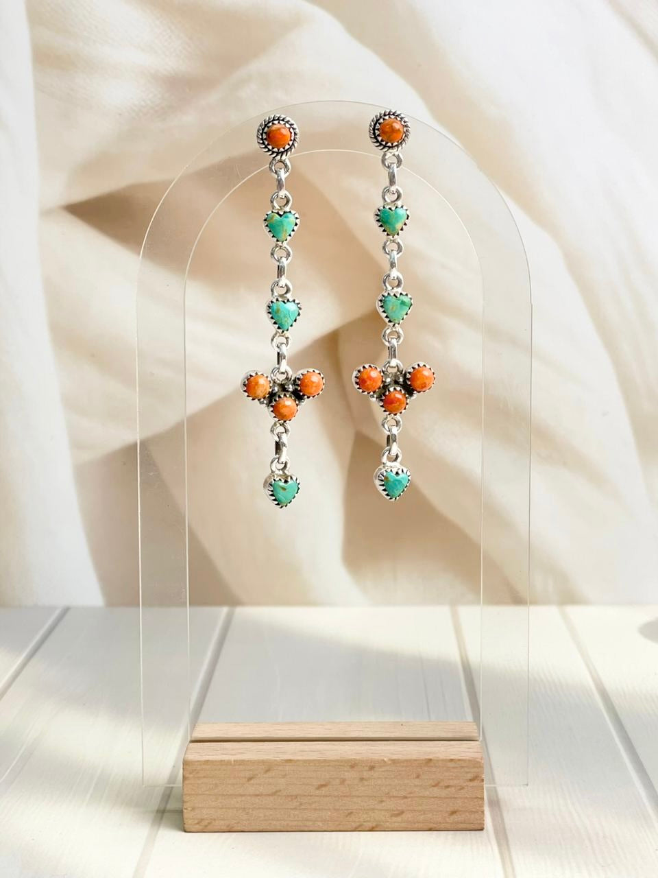 Boho Long Heart Dangle Earrings-Earrings-Krush Kandy, Women's Online Fashion Boutique Located in Phoenix, Arizona (Scottsdale Area)