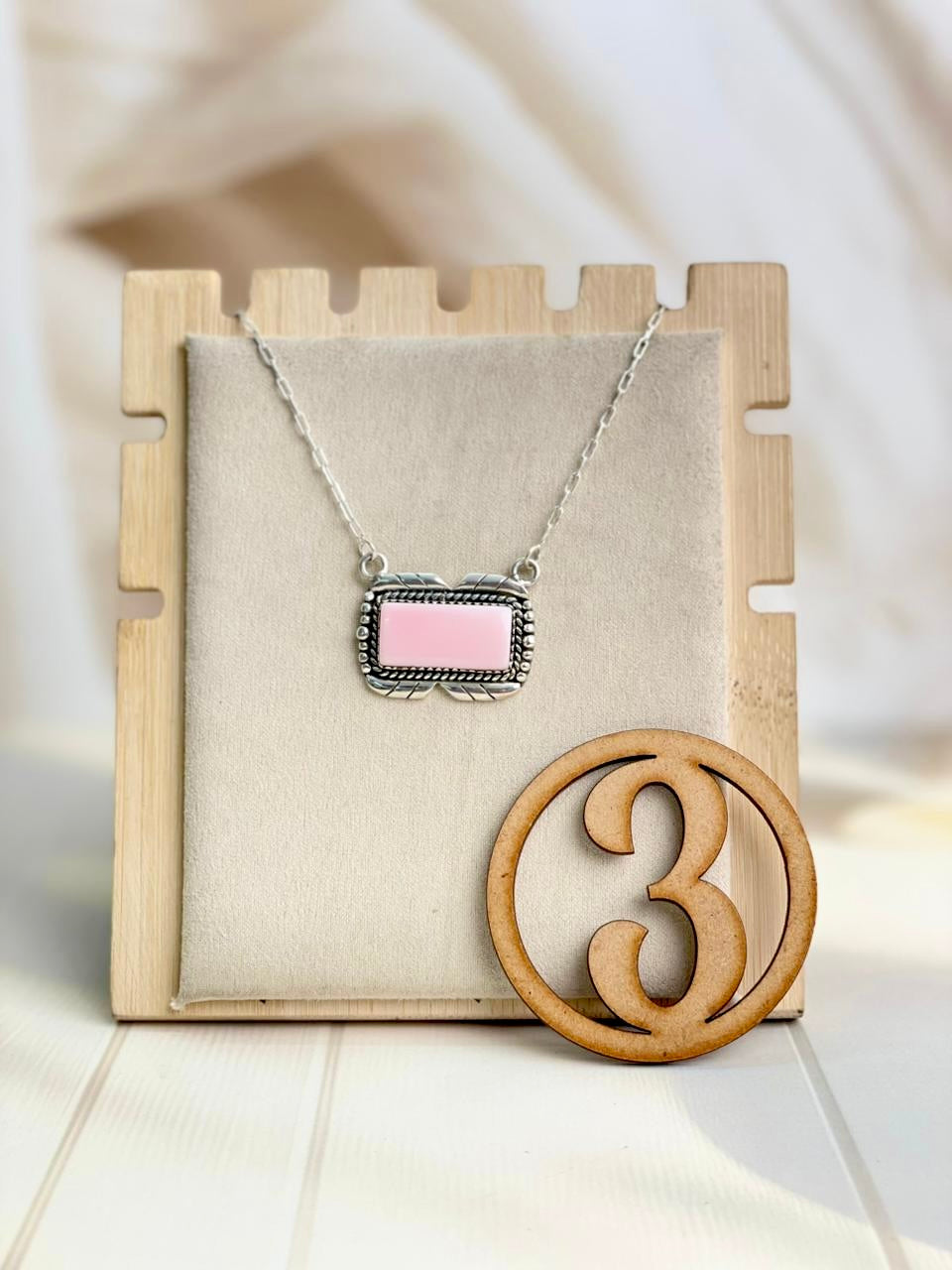 Pink Conch Small Bar Slabs Necklace-Necklaces-Krush Kandy, Women's Online Fashion Boutique Located in Phoenix, Arizona (Scottsdale Area)