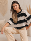 Harbor Stripe Half Sleeve Knit Sweater