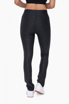 MONO B Faux Leather Foil Bootcut Leggings-Leggings-Krush Kandy, Women's Online Fashion Boutique Located in Phoenix, Arizona (Scottsdale Area)