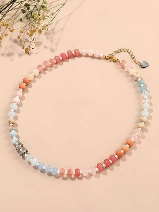 Minimalist Multi Color Beaded Necklace-Necklaces-Krush Kandy, Women's Online Fashion Boutique Located in Phoenix, Arizona (Scottsdale Area)