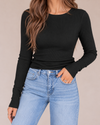 Basic Everyday Ribbed Long Sleeve Top