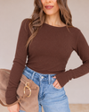 Basic Everyday Ribbed Long Sleeve Top