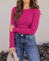 Basic Everyday Ribbed Long Sleeve Top