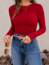 Basic Everyday Ribbed Long Sleeve Top