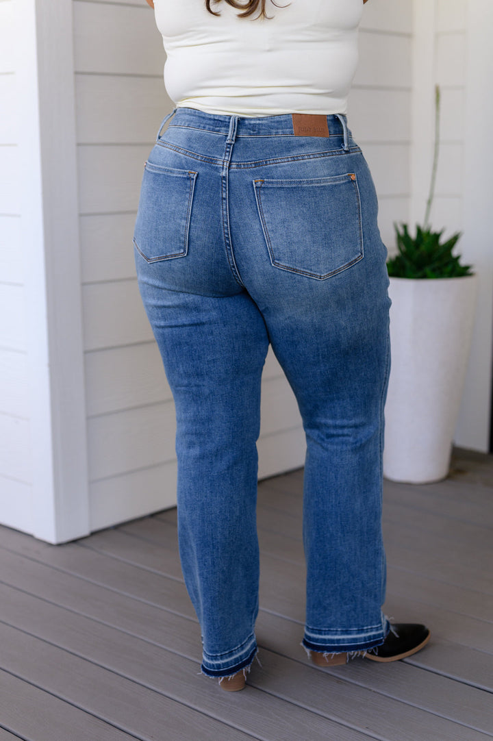 Judy Blue Beatrice High Rise Control Top Release Hem Slim Bootcut Jeans-Jeans-Krush Kandy, Women's Online Fashion Boutique Located in Phoenix, Arizona (Scottsdale Area)