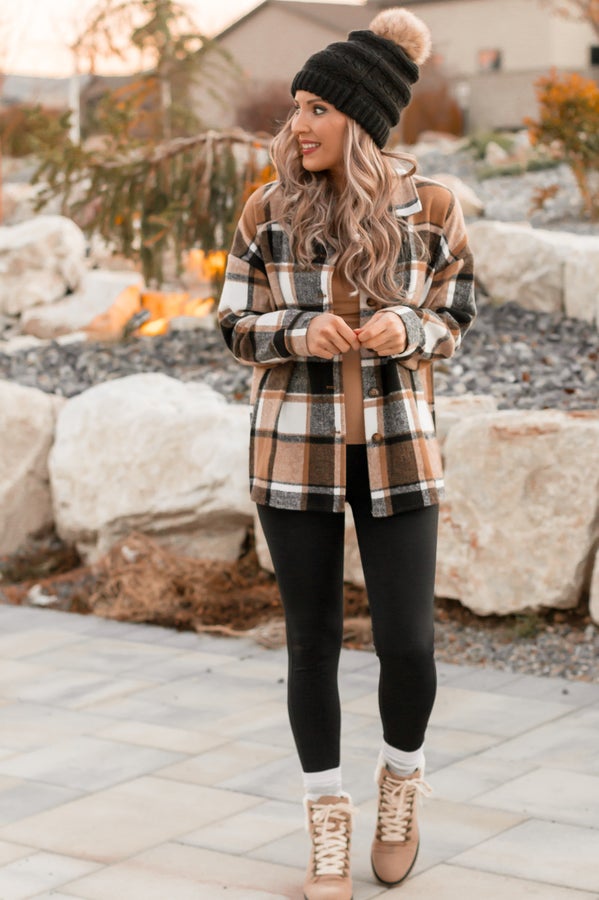 Kristyn's Fall Plaid Shacket | S-2X, 3 Colors-Jackets-Krush Kandy, Women's Online Fashion Boutique Located in Phoenix, Arizona (Scottsdale Area)