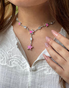 Cotton Candy Statement Necklace Bno. 17-Necklaces-Krush Kandy, Women's Online Fashion Boutique Located in Phoenix, Arizona (Scottsdale Area)