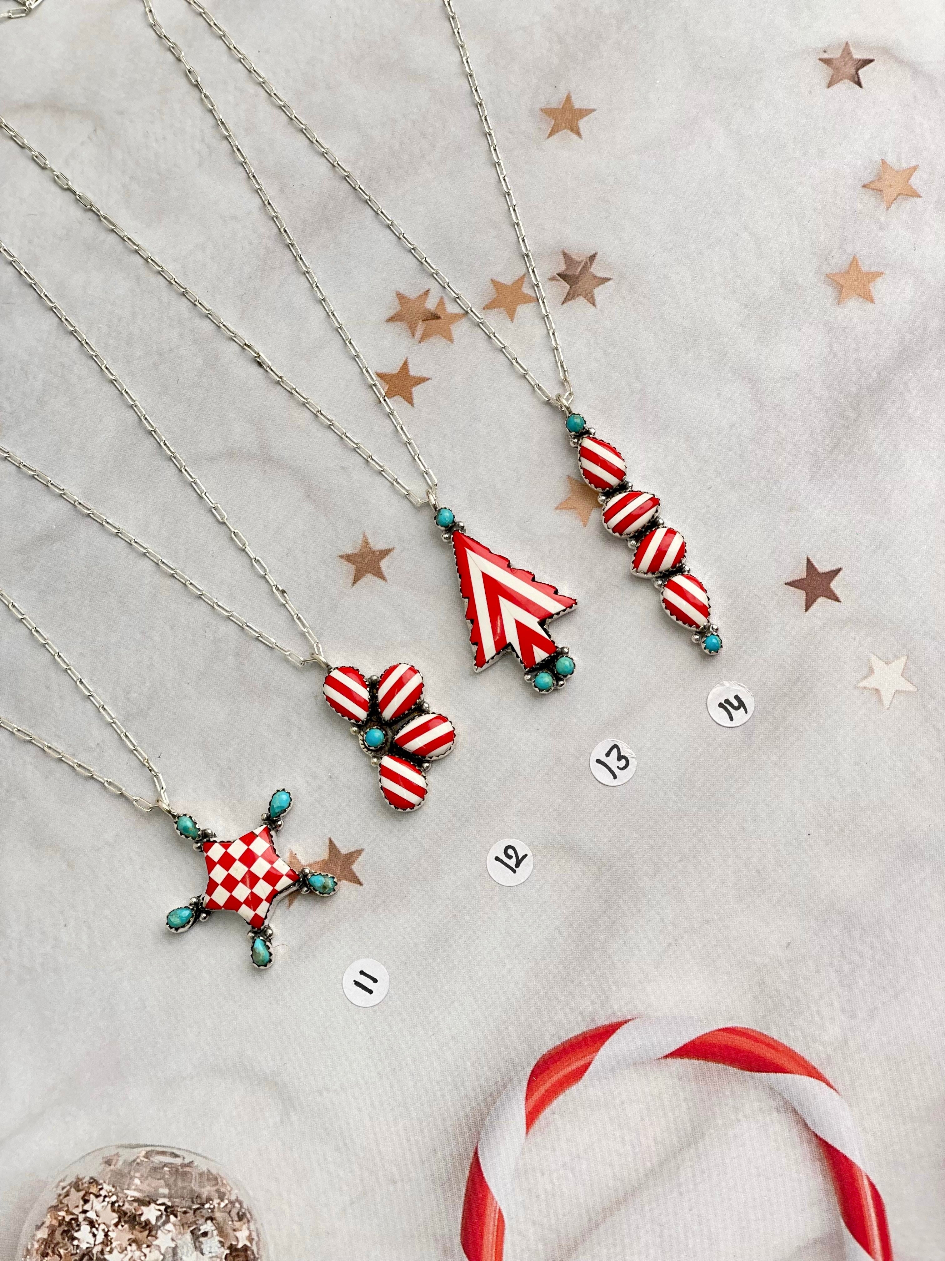 Holly Jolly Red & White Christmas Necklaces-Necklaces-Krush Kandy, Women's Online Fashion Boutique Located in Phoenix, Arizona (Scottsdale Area)