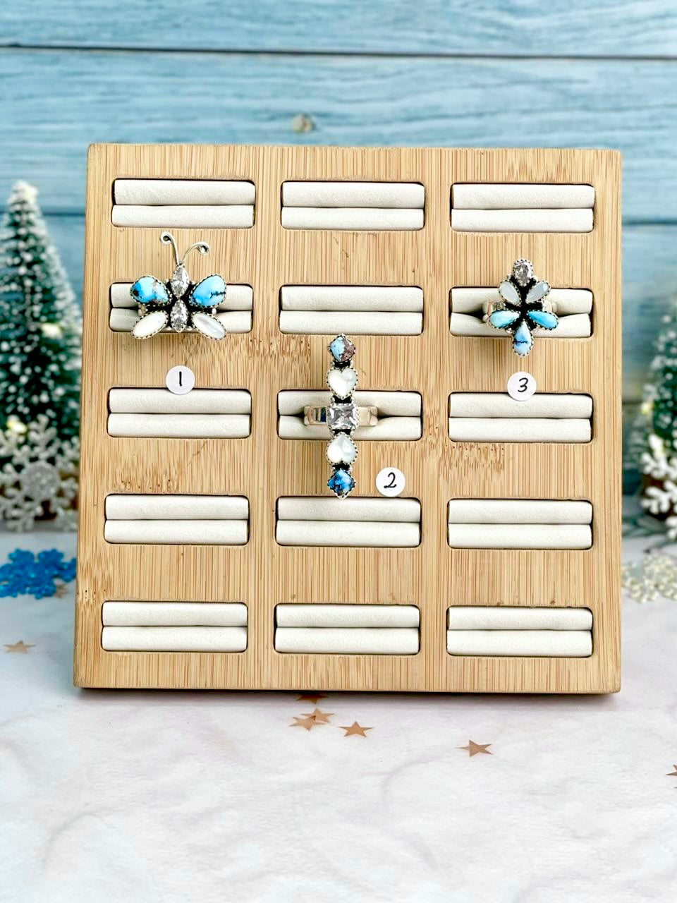 Golden Hills & White Shell Clusters-Rings-Krush Kandy, Women's Online Fashion Boutique Located in Phoenix, Arizona (Scottsdale Area)