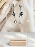 Floating Daisy Drop Dangle Earrings-Earrings-Krush Kandy, Women's Online Fashion Boutique Located in Phoenix, Arizona (Scottsdale Area)