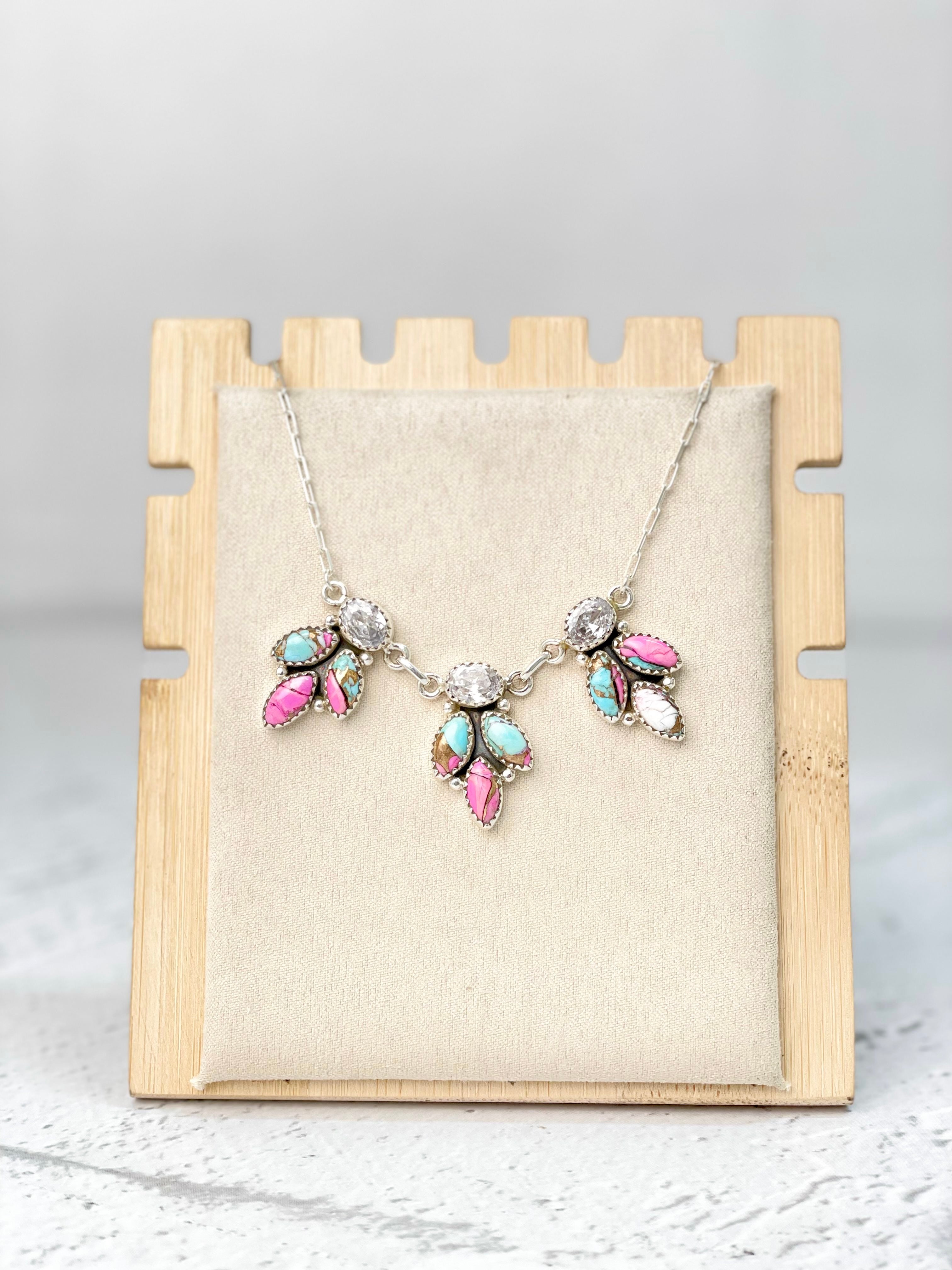 Cotton Candy Statement Necklace Bno. 16-Necklaces-Krush Kandy, Women's Online Fashion Boutique Located in Phoenix, Arizona (Scottsdale Area)