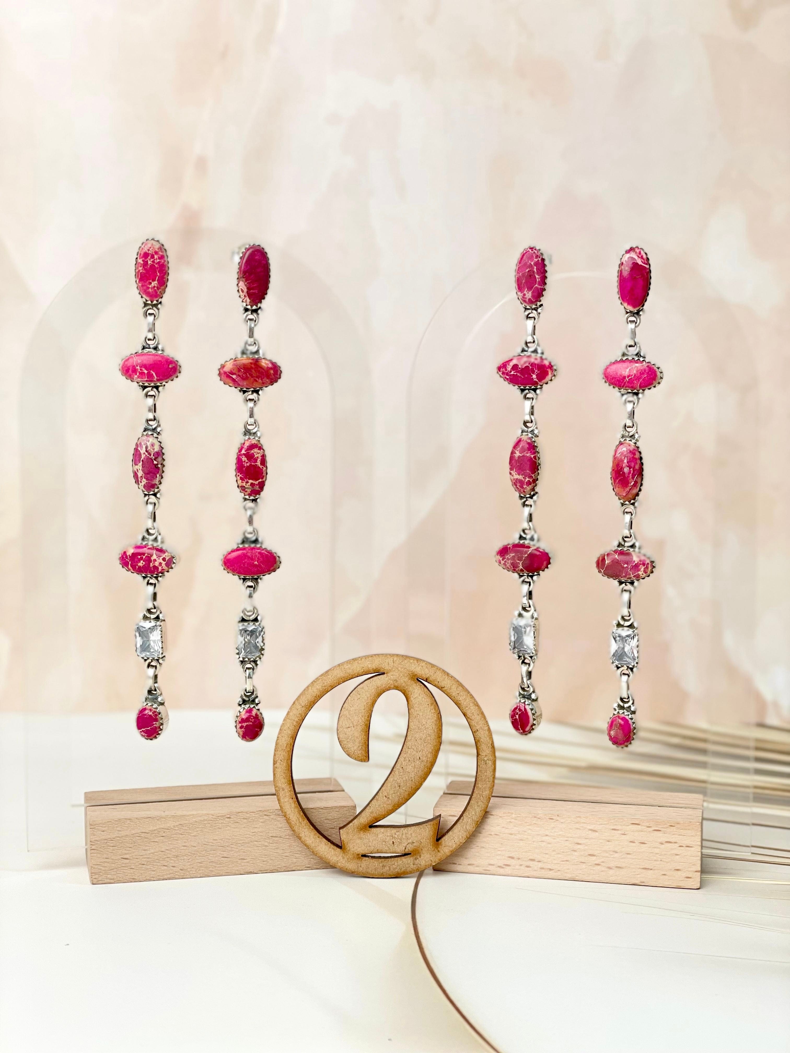 Desert Jasper Statement Dangle Earrings-Earrings-Krush Kandy, Women's Online Fashion Boutique Located in Phoenix, Arizona (Scottsdale Area)