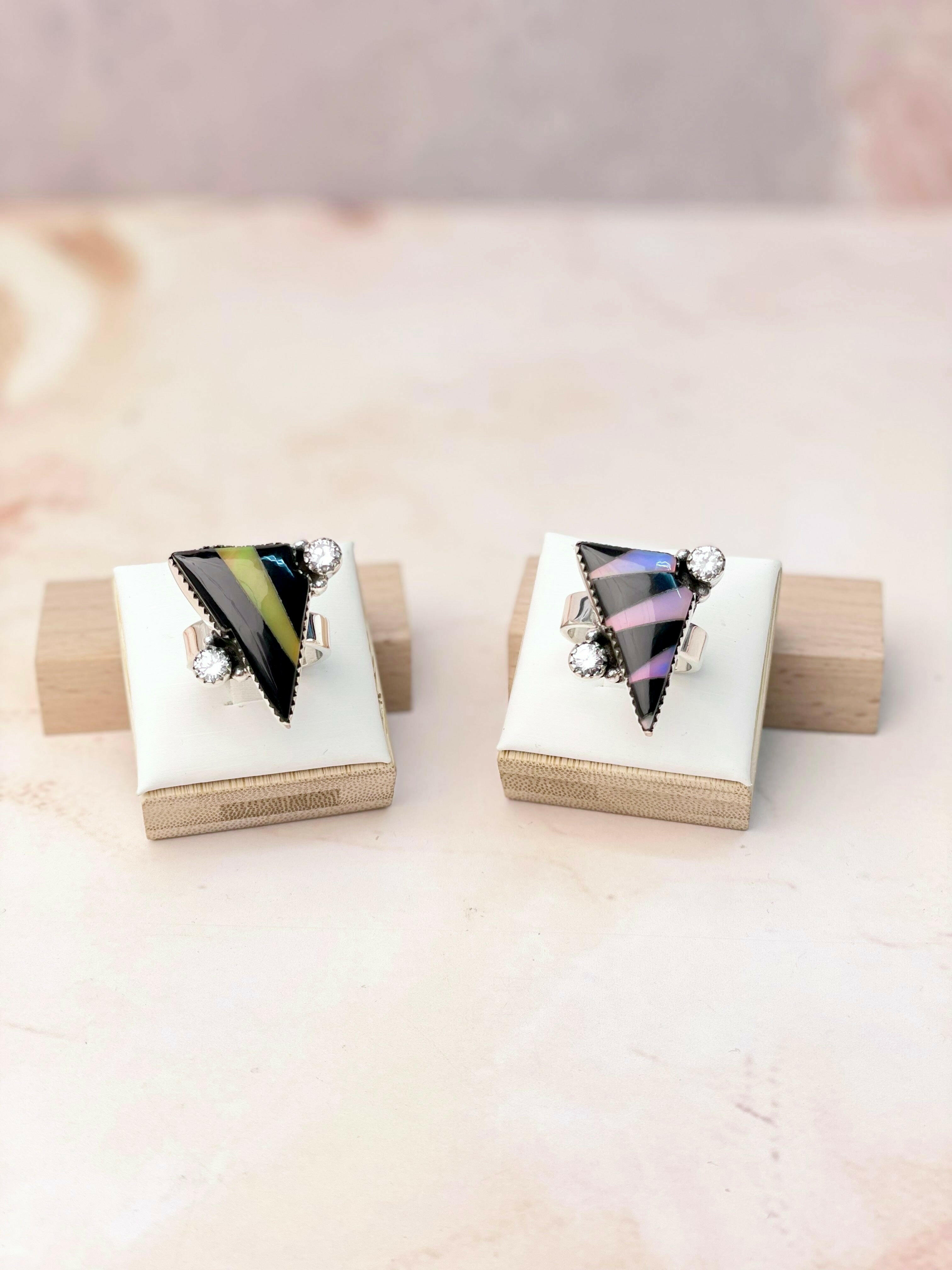 Aurora Lightning Bolt Rings-Rings-Krush Kandy, Women's Online Fashion Boutique Located in Phoenix, Arizona (Scottsdale Area)