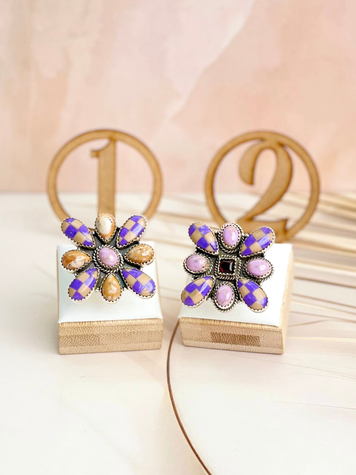 Purple Fall Checkered Rings sno 25-Rings-Krush Kandy, Women's Online Fashion Boutique Located in Phoenix, Arizona (Scottsdale Area)