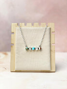 Multi Gem and MOP Bar Necklace-Necklaces-Krush Kandy, Women's Online Fashion Boutique Located in Phoenix, Arizona (Scottsdale Area)