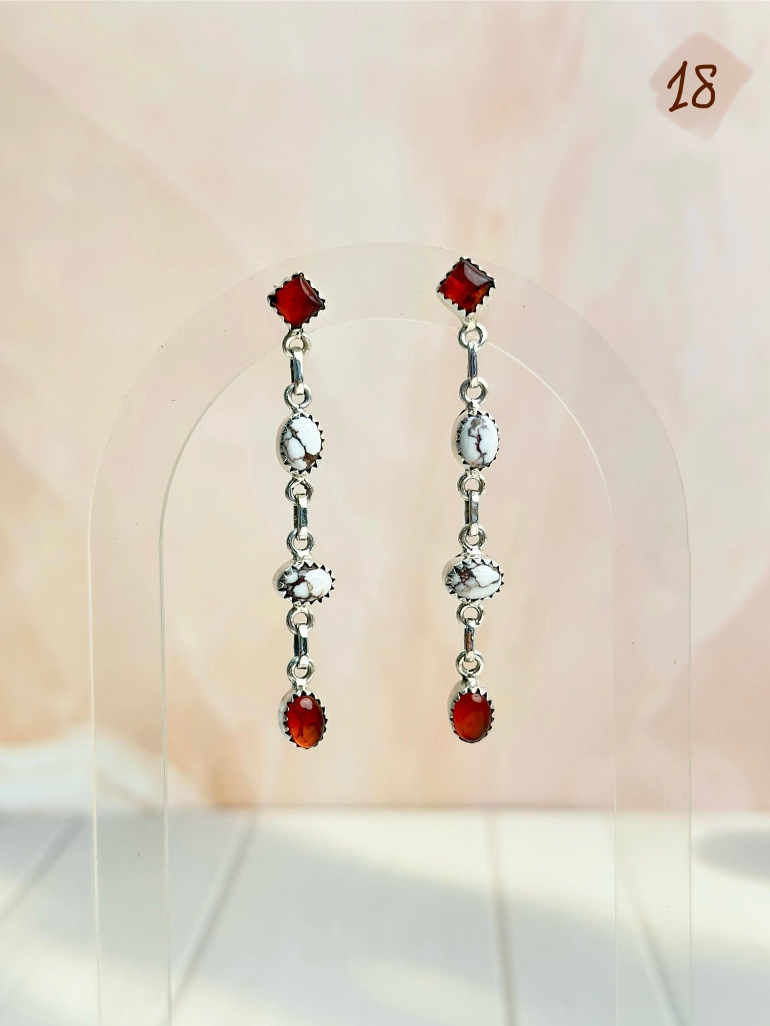 Amber, Turquoise & Crystals Mixed Earrings-Earrings-Krush Kandy, Women's Online Fashion Boutique Located in Phoenix, Arizona (Scottsdale Area)