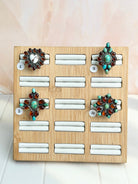 Amber & Turquoise Rings-Rings-Krush Kandy, Women's Online Fashion Boutique Located in Phoenix, Arizona (Scottsdale Area)