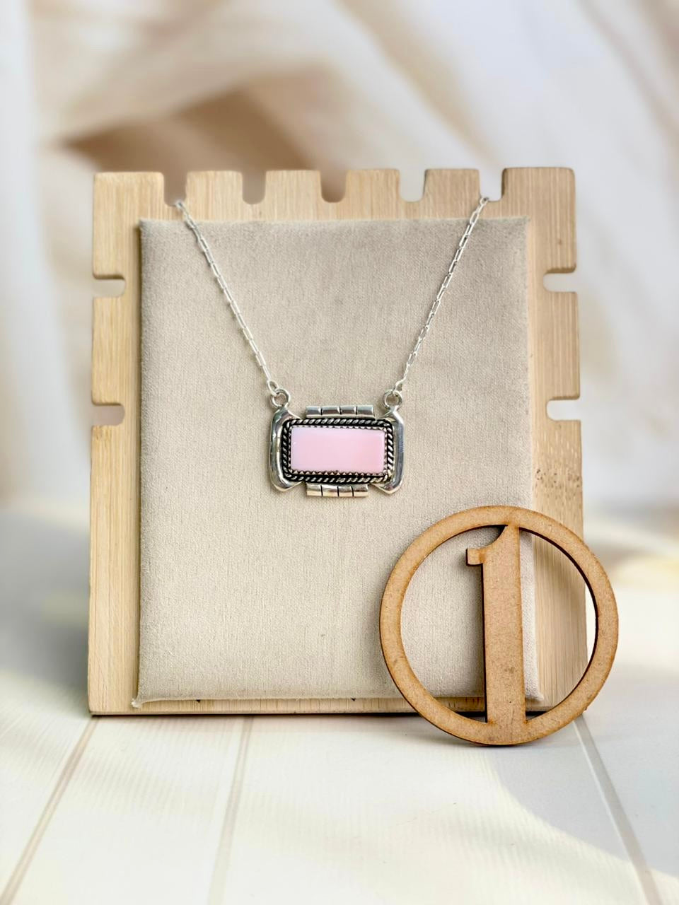 Pink Conch Small Bar Slabs Necklace-Necklaces-Krush Kandy, Women's Online Fashion Boutique Located in Phoenix, Arizona (Scottsdale Area)