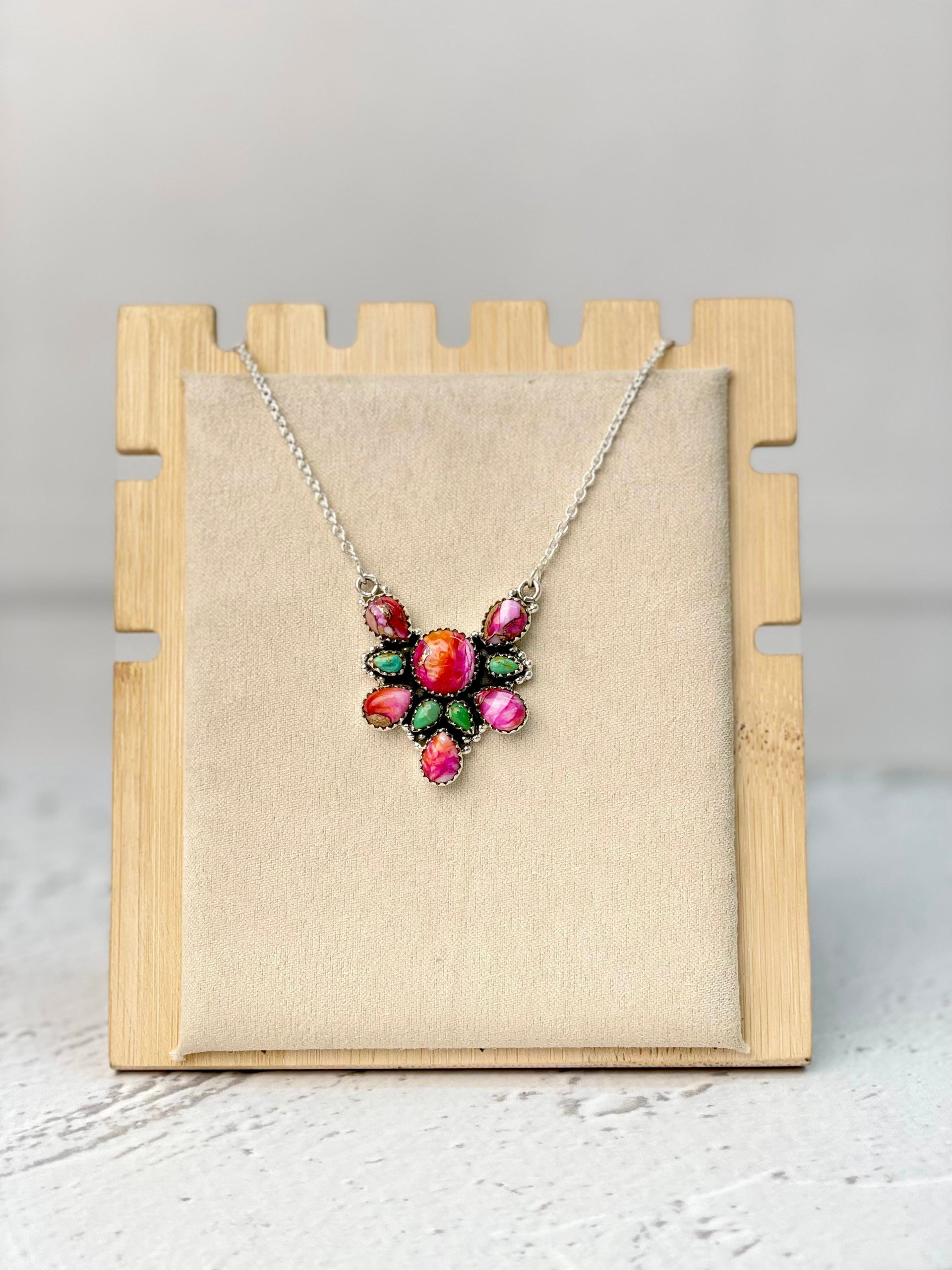 Starburst Dahlia Necklace Bno. 16-Necklaces-Krush Kandy, Women's Online Fashion Boutique Located in Phoenix, Arizona (Scottsdale Area)