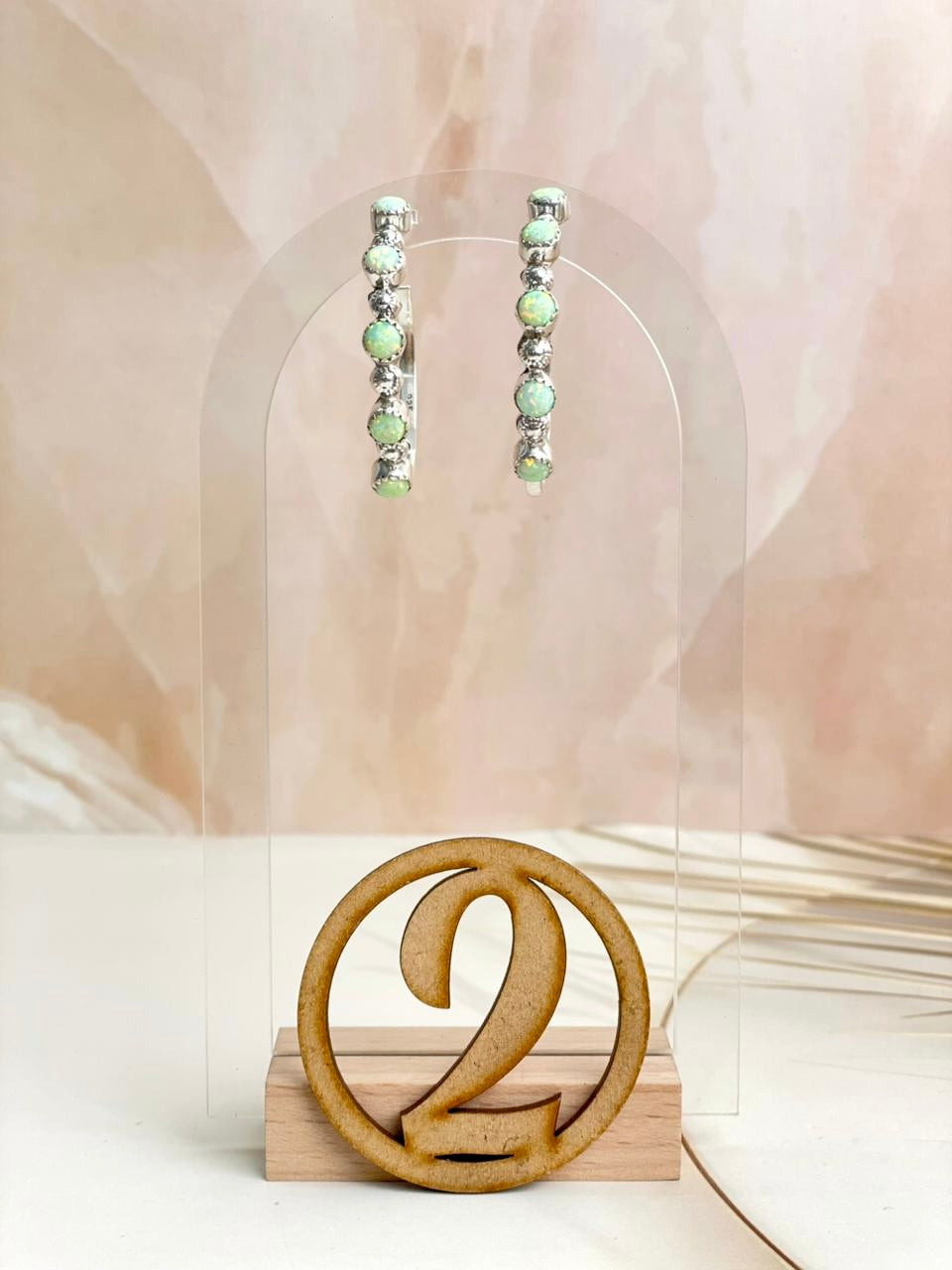 Multi Opal Hoop Earrings sno 18-Earrings-Krush Kandy, Women's Online Fashion Boutique Located in Phoenix, Arizona (Scottsdale Area)