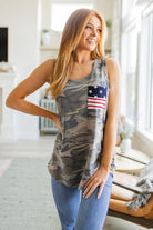 Camouflage Flag Pocket Tank-Tanks-Krush Kandy, Women's Online Fashion Boutique Located in Phoenix, Arizona (Scottsdale Area)