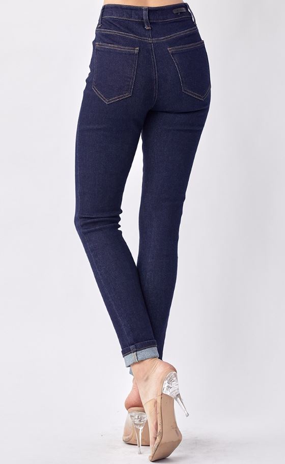 Risen Denim: Take The High Road High Rise Classic Skinny Jean | Reg/Curve, 2 washes!-Jeans-Krush Kandy, Women's Online Fashion Boutique Located in Phoenix, Arizona (Scottsdale Area)