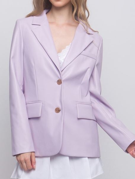 Talk Of The Town Faux Leather Blazer | 5 Colors-Blazers-Krush Kandy, Women's Online Fashion Boutique Located in Phoenix, Arizona (Scottsdale Area)