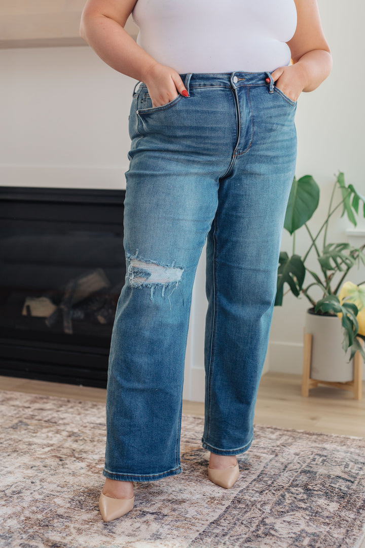 Carrie High Rise Control Top 90's Straight Jeans-Jeans-Krush Kandy, Women's Online Fashion Boutique Located in Phoenix, Arizona (Scottsdale Area)