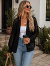 Textured Knit Button-Up Cardigan