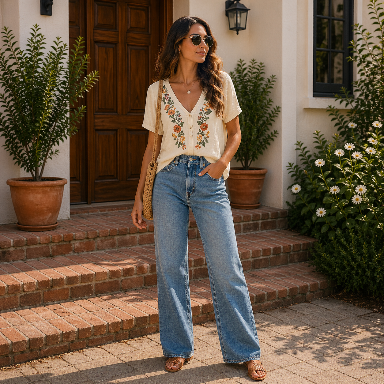 Sunthread Bloom Embroidered Blouse