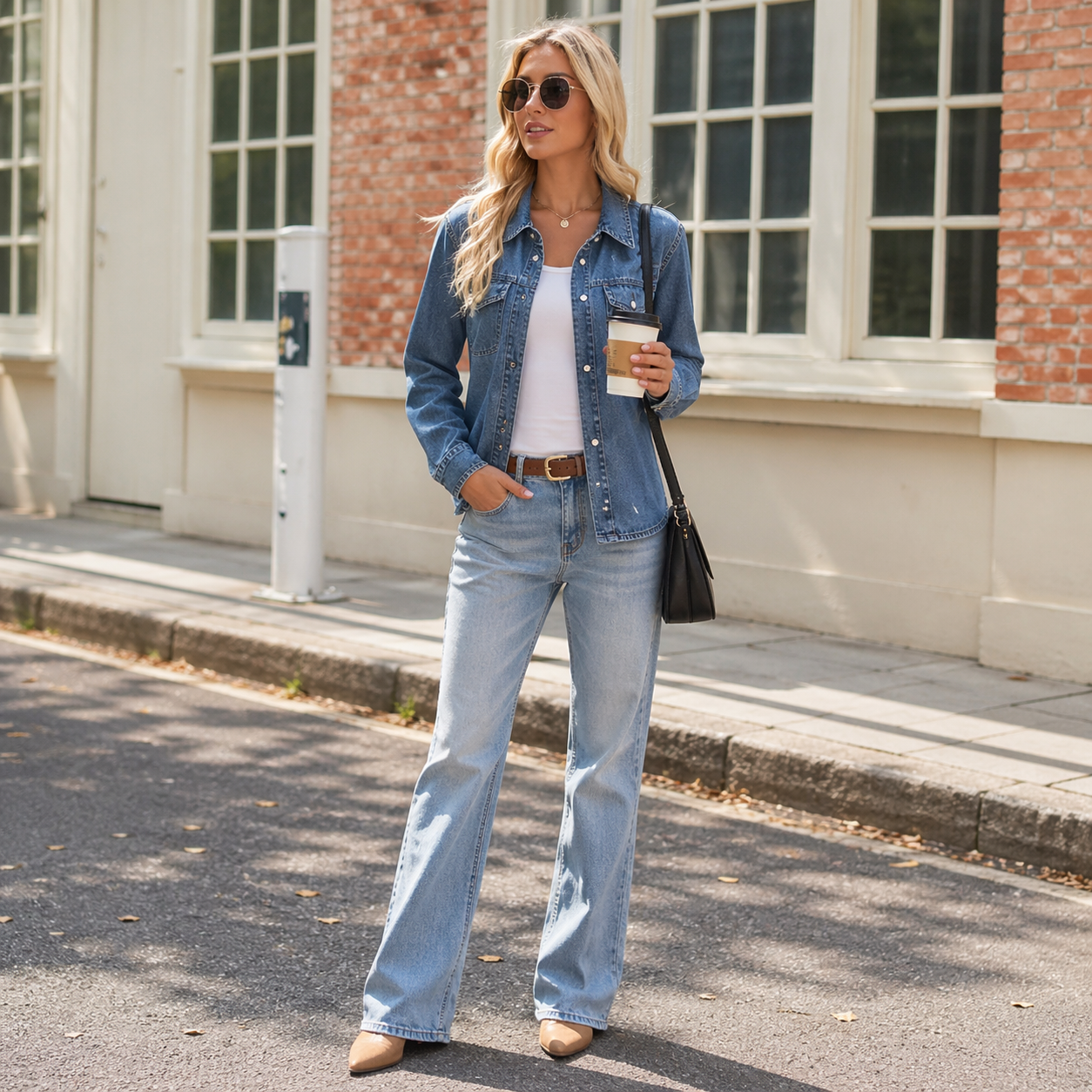 Azure Edge Distressed Denim Jacket