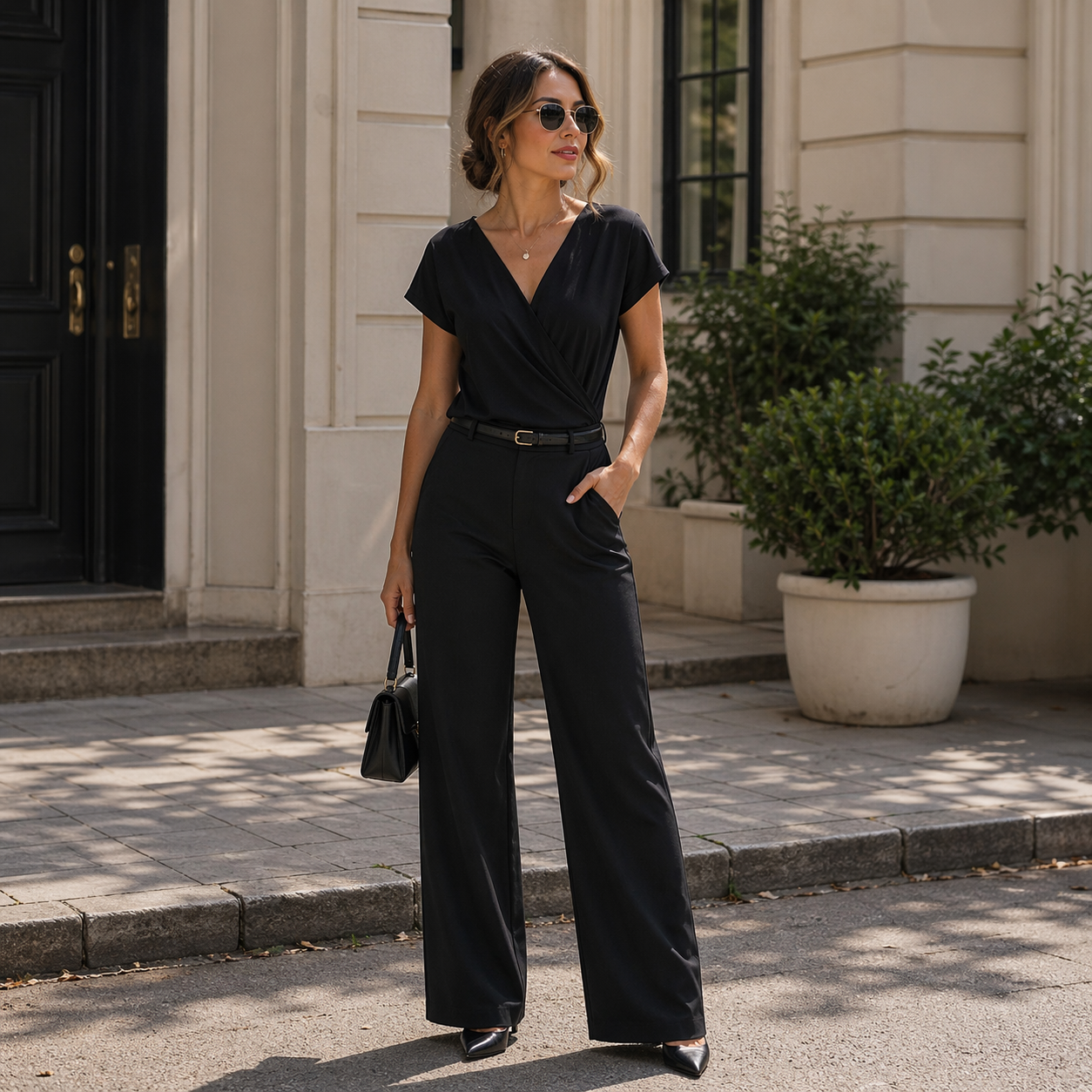 Midnight Muse Draped Blouse