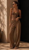 Brown Wide Leg Pants