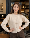 Coffee Date Cream Toggle Front Cardigan