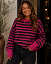 Easy Rhythm Striped Relaxed Knit Sweater