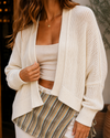Coastal Ease Open Front Slouchy Knit Cardigan