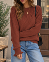Willow Whisper Pointelle Knit Sweater