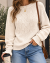 Willow Whisper Pointelle Knit Sweater