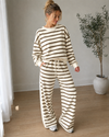 Easy Rhythm Stripe Wide Leg Pant Set