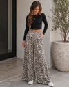 Wild Tempo Leopard Wide Leg Pants