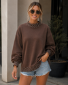 Dottie Darling Contrast Trim Oversized Sweatshirt