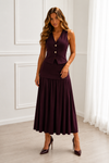 Modern Muse Vest & Pleated Midi Skirt Set