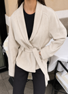 Luxe Belted Suede Touch Jacket